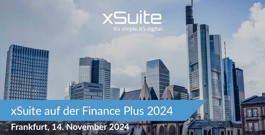 Logo - xSuite ist Kompetenzpartner der Finance Plus 2024