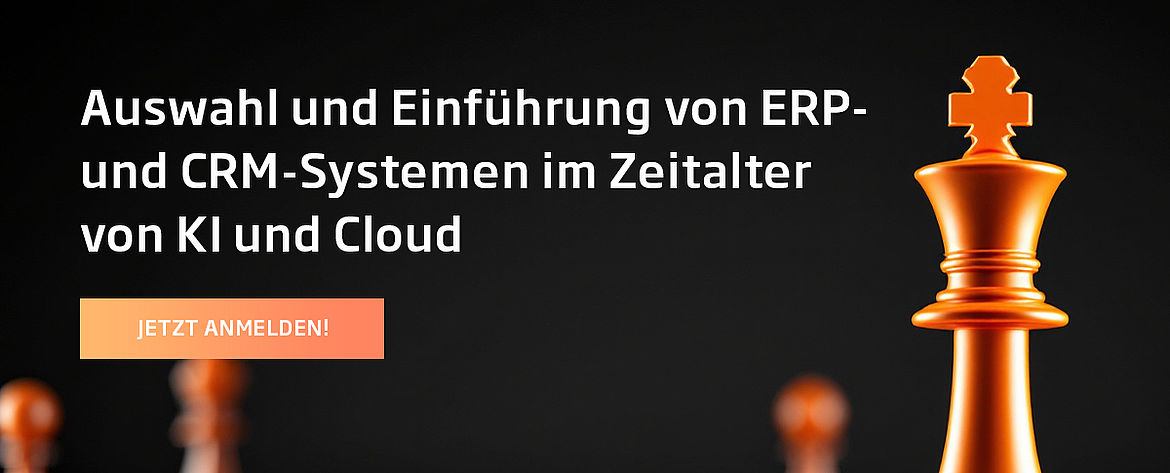 Logo - ERP- & CRM-Auswahl und Einführung: Präsenz-Veranstaltung am 7. Mai 2025 in Köln